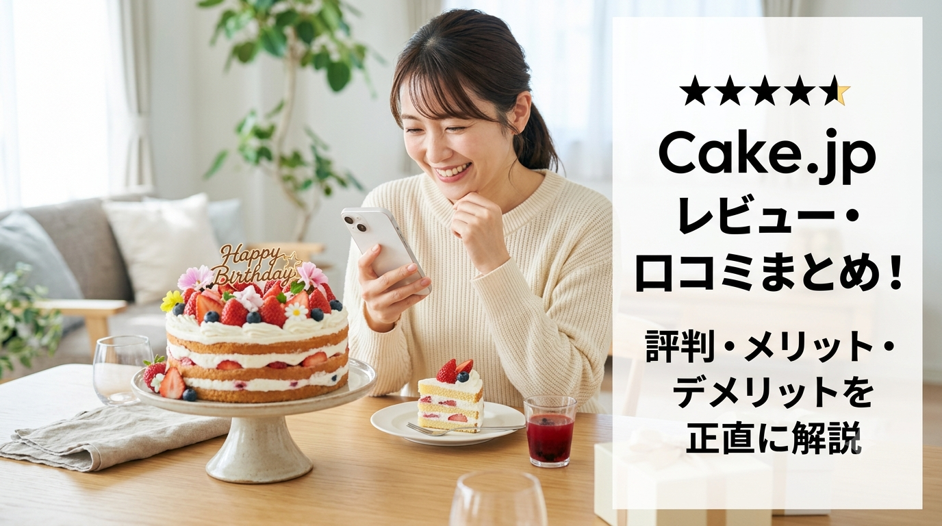 Cake.jp レビュー・口コミまとめ!評判・メリット・デメリットを正直に解説